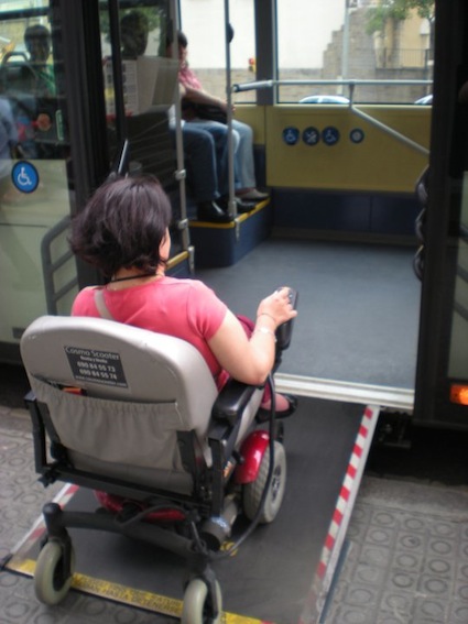 Autobus urbano di Barcellona utilizzato durante il viaggio